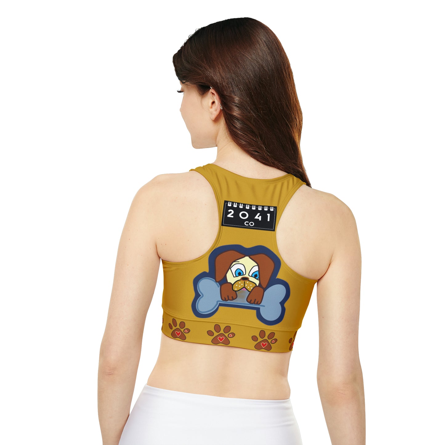 2041 CO HIGH NECK SPORTS BRA | PUPPY LOVE - 2041co