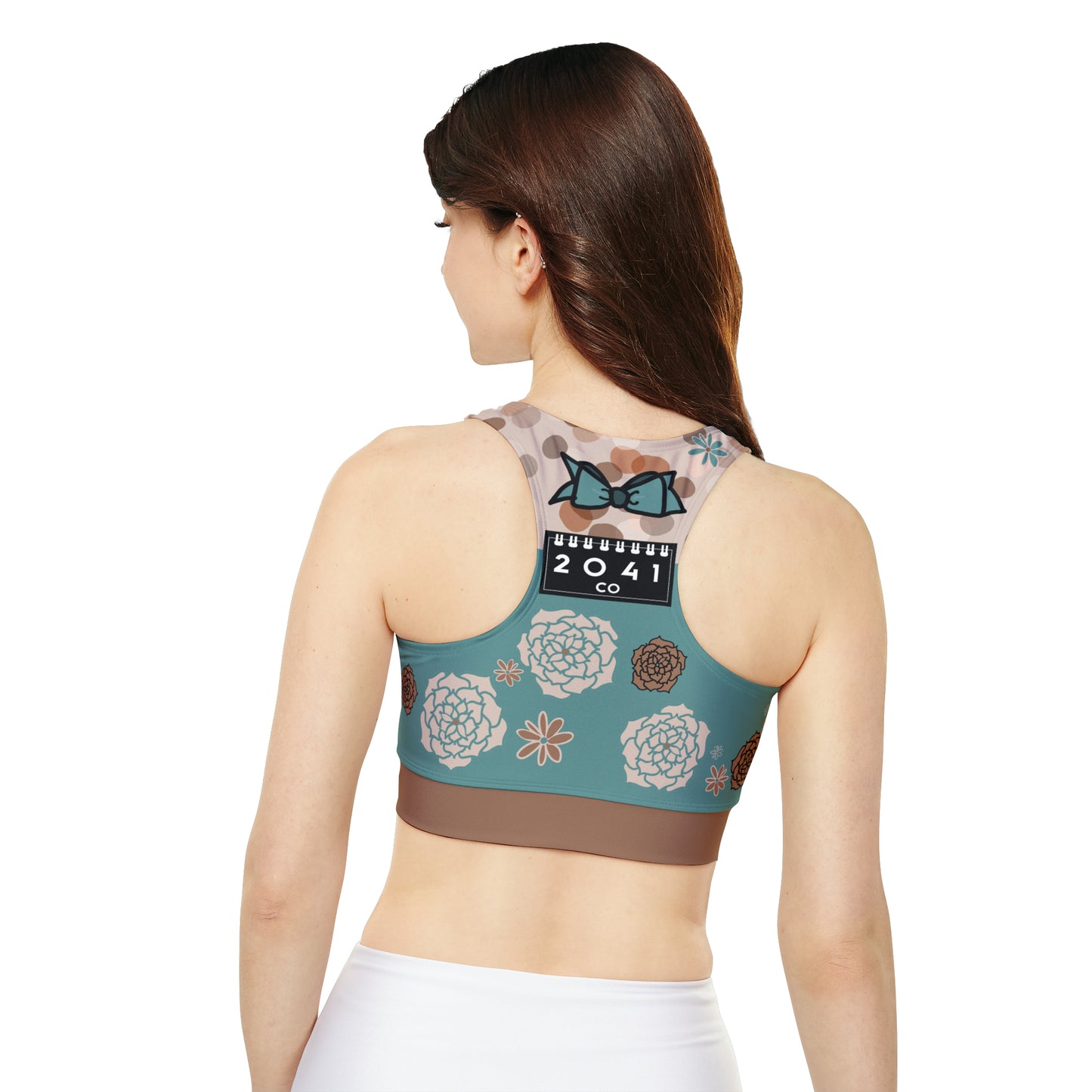 2041 CO HIGH NECK SPORTS BRA | BOWS