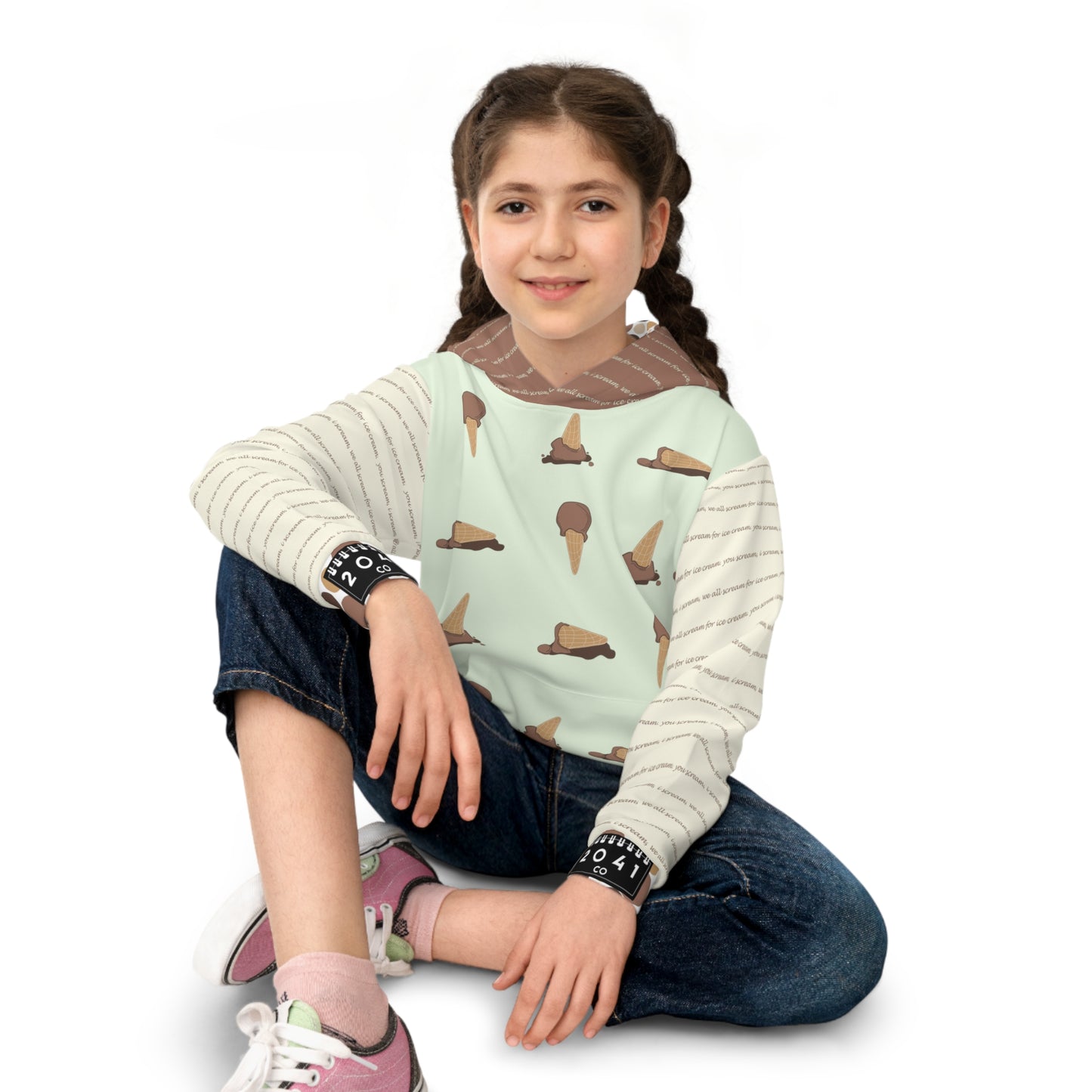 2041 CO CHILDREN HOODIE ICE CREAM | CHOCOLATE - 2041co