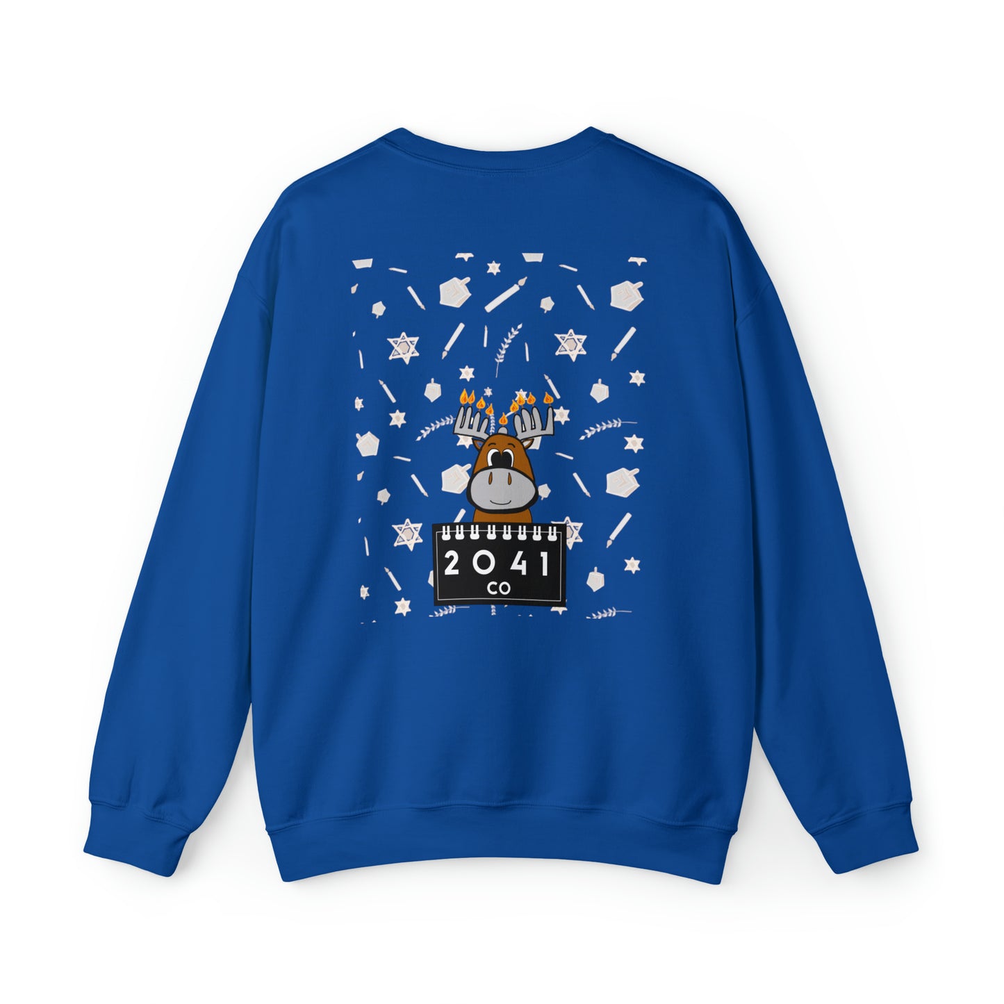 2041 CO ADULT UNISEX HEAVY BLEND CREWNECK SWEATSHIRT | HANUKKAH