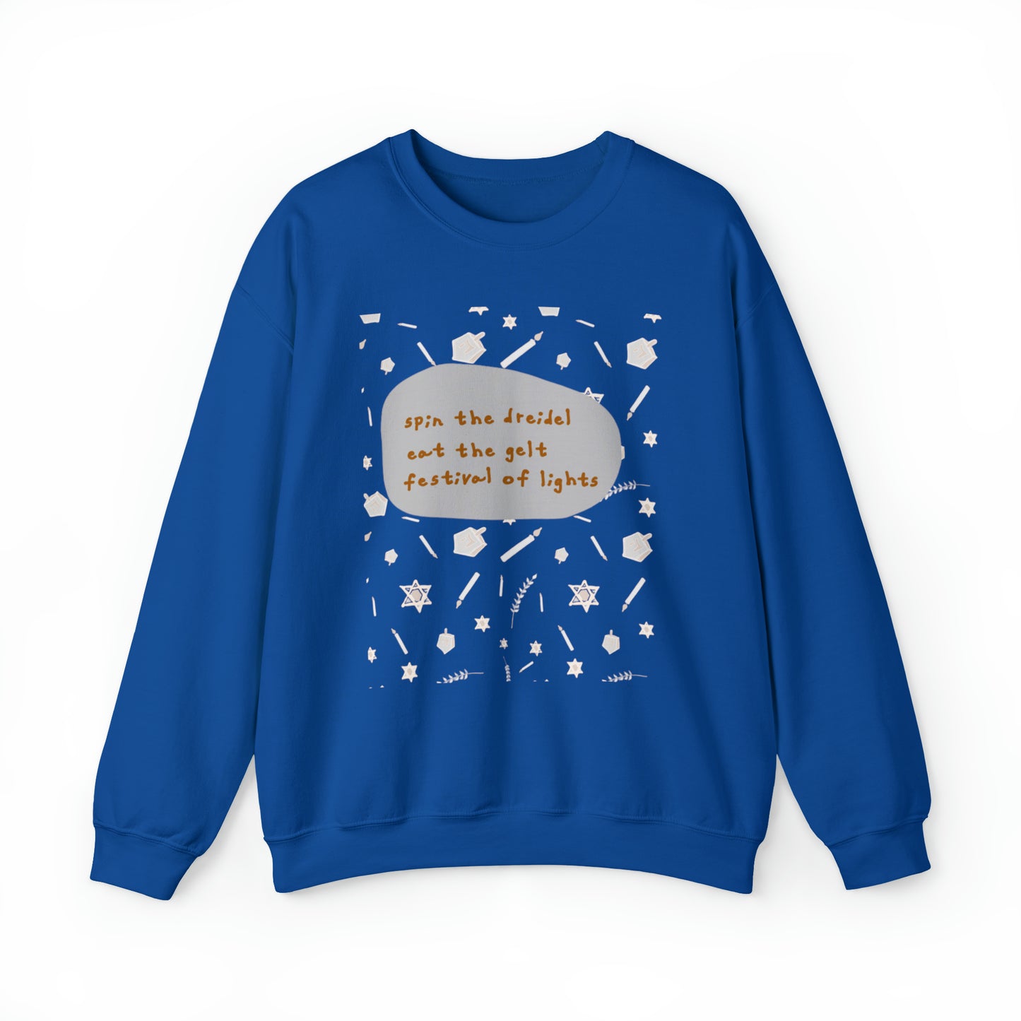 2041 CO ADULT UNISEX HEAVY BLEND CREWNECK SWEATSHIRT | HANUKKAH