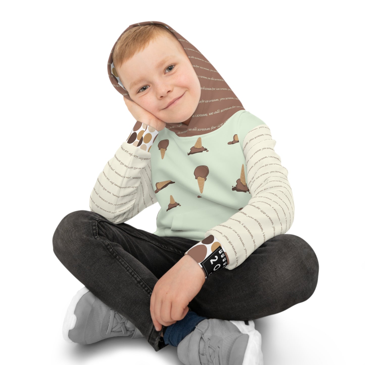 2041 CO CHILDREN HOODIE ICE CREAM | CHOCOLATE - 2041co