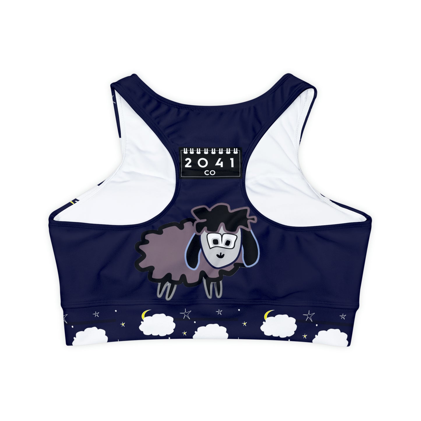 2041 CO HIGH NECK SPORTS BRA | BLEEPY SHEEPIE LIGHT - 2041co