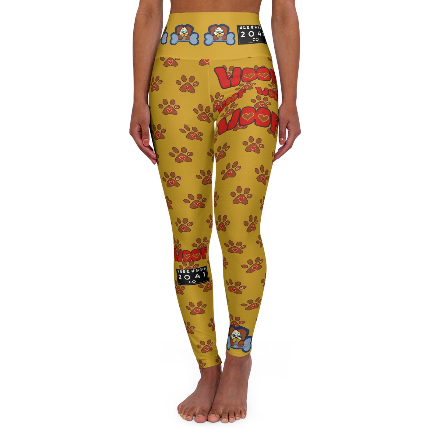 2041 CO HIGH WAISTED YOGA LEGGINGS | PUPPY LOVE - 2041co