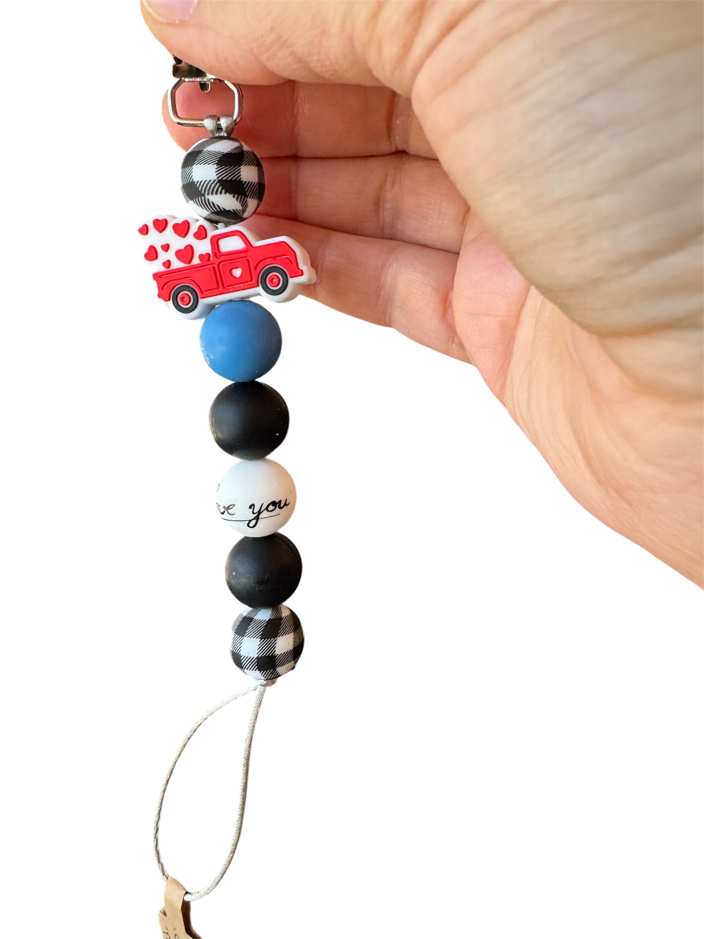 2041 CO SILICONE PACIFIER CLIP | LOVE TRUCK