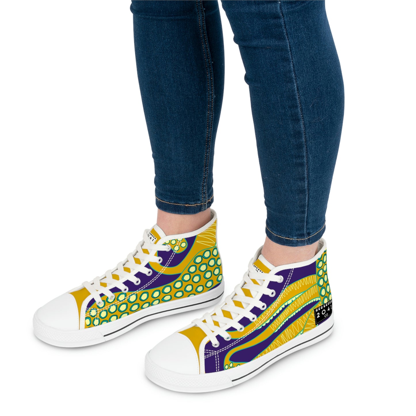 2041 CO WOMEN'S HIGH TOP SNEAKER OCTOPUS - 2041co