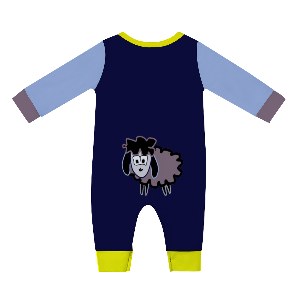 2041 CO BABY LONG ROMPER | BLEEPY SHEEPIE - 2041co