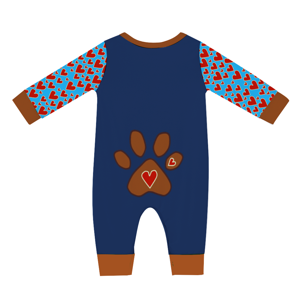 2041 CO BABY LONG ROMPER | PUPPY LOVE - 2041co