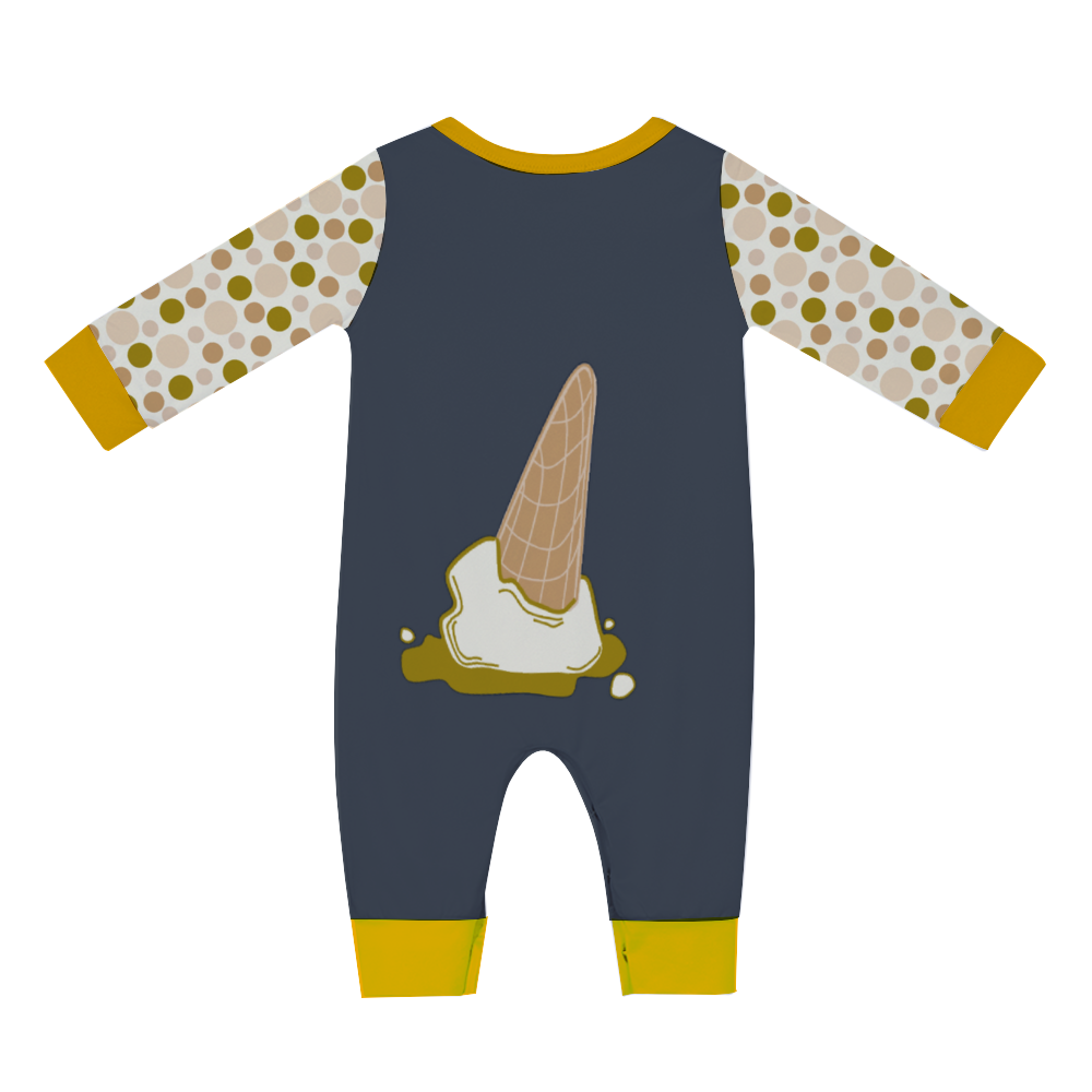 2041 CO BABY LONG ROMPER ICE CREAM | VANILLA - 2041co