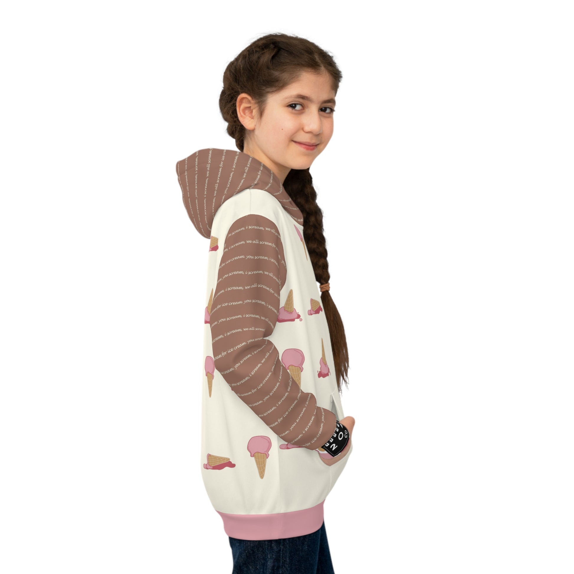 2041 CO CHILDREN HOODIE ICE CREAM | STRAWBERRY - 2041co