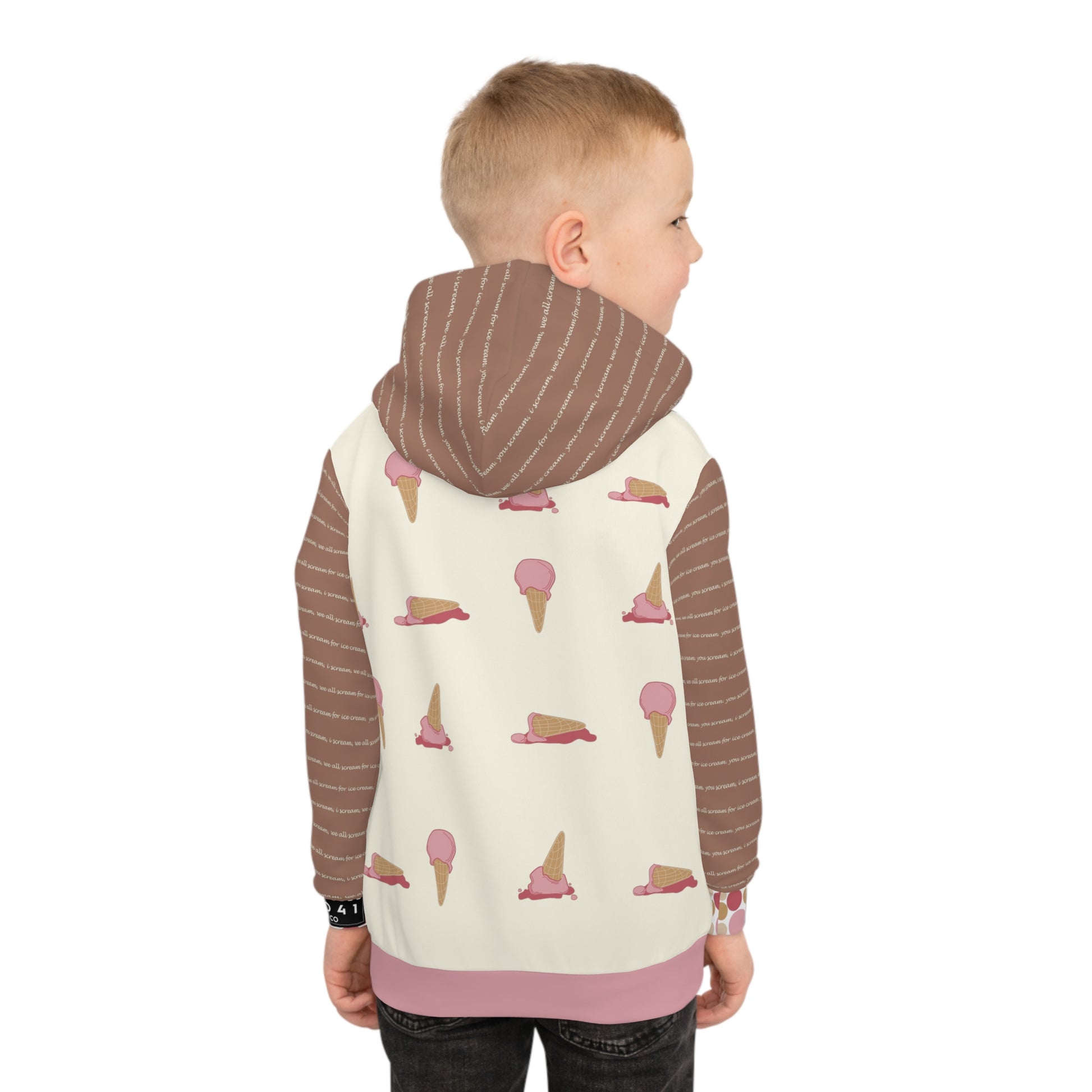 2041 CO CHILDREN HOODIE ICE CREAM | STRAWBERRY - 2041co