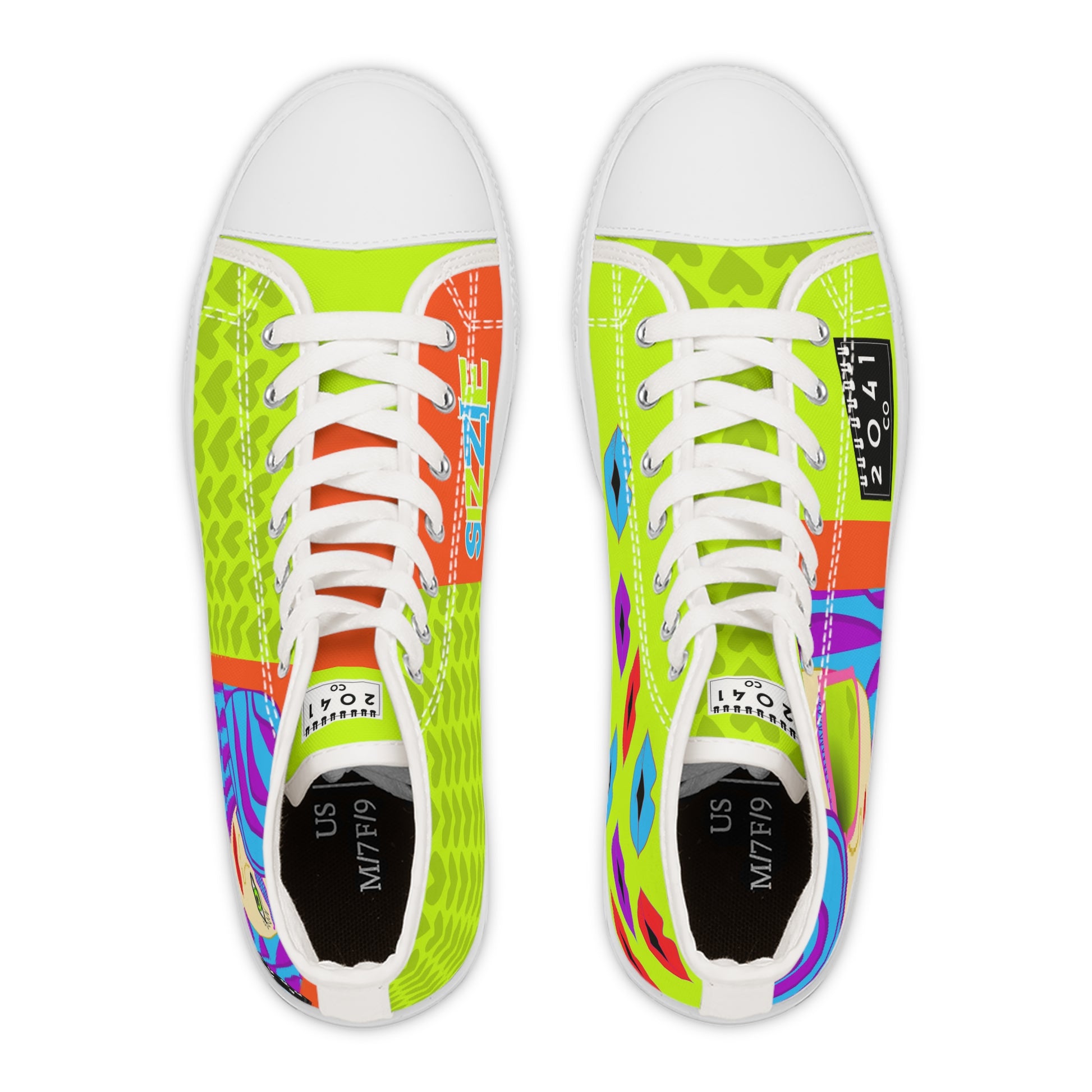 2041 CO WOMEN'S HIGH TOP SNEAKER | NEON BEAUTY - 2041co