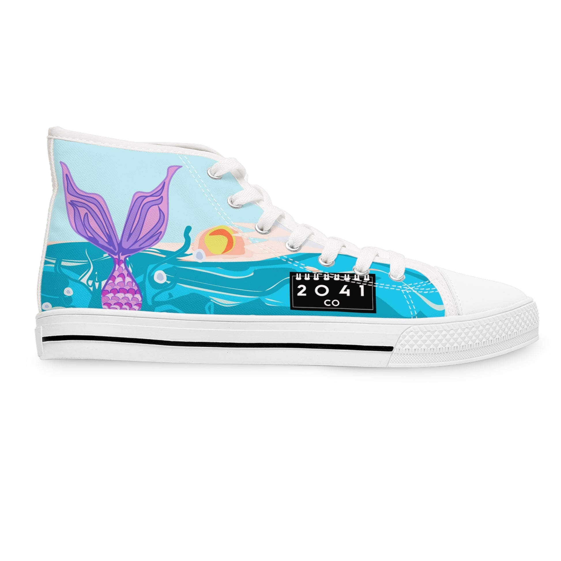 2041 CO WOMEN'S HIGH TOP SNEAKER | MERMAID - 2041co