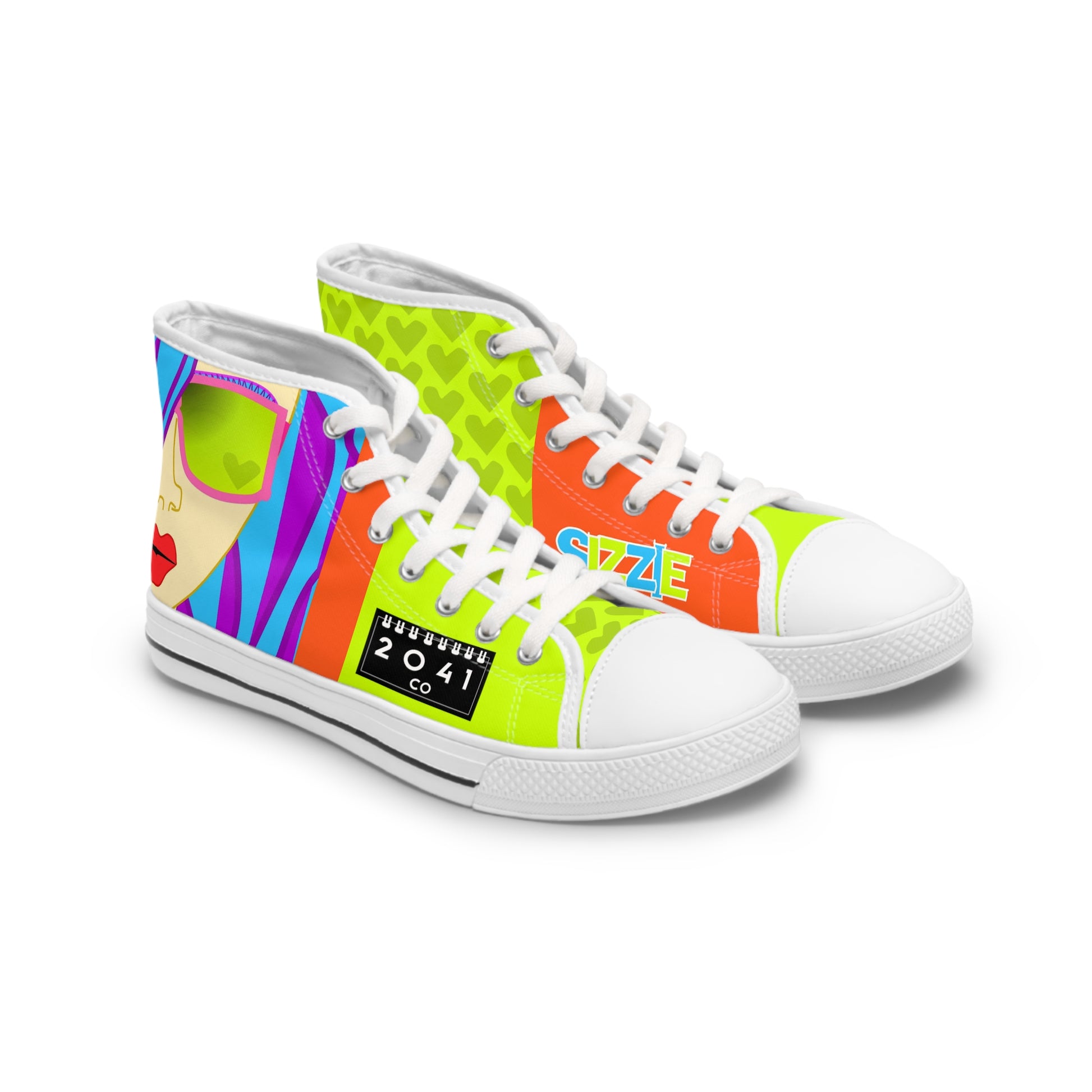 2041 CO WOMEN'S HIGH TOP SNEAKER | NEON BEAUTY - 2041co