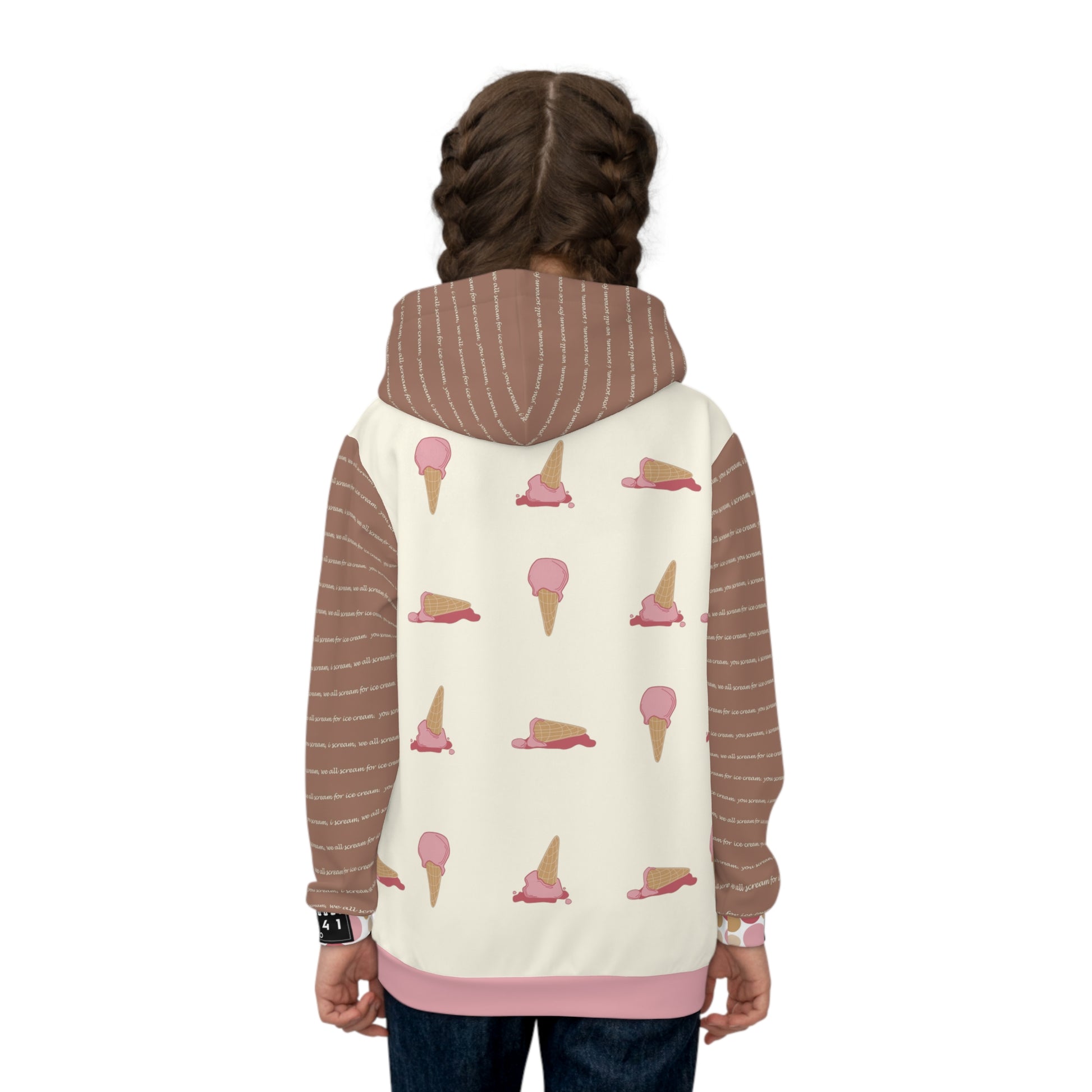 2041 CO CHILDREN HOODIE ICE CREAM | STRAWBERRY - 2041co