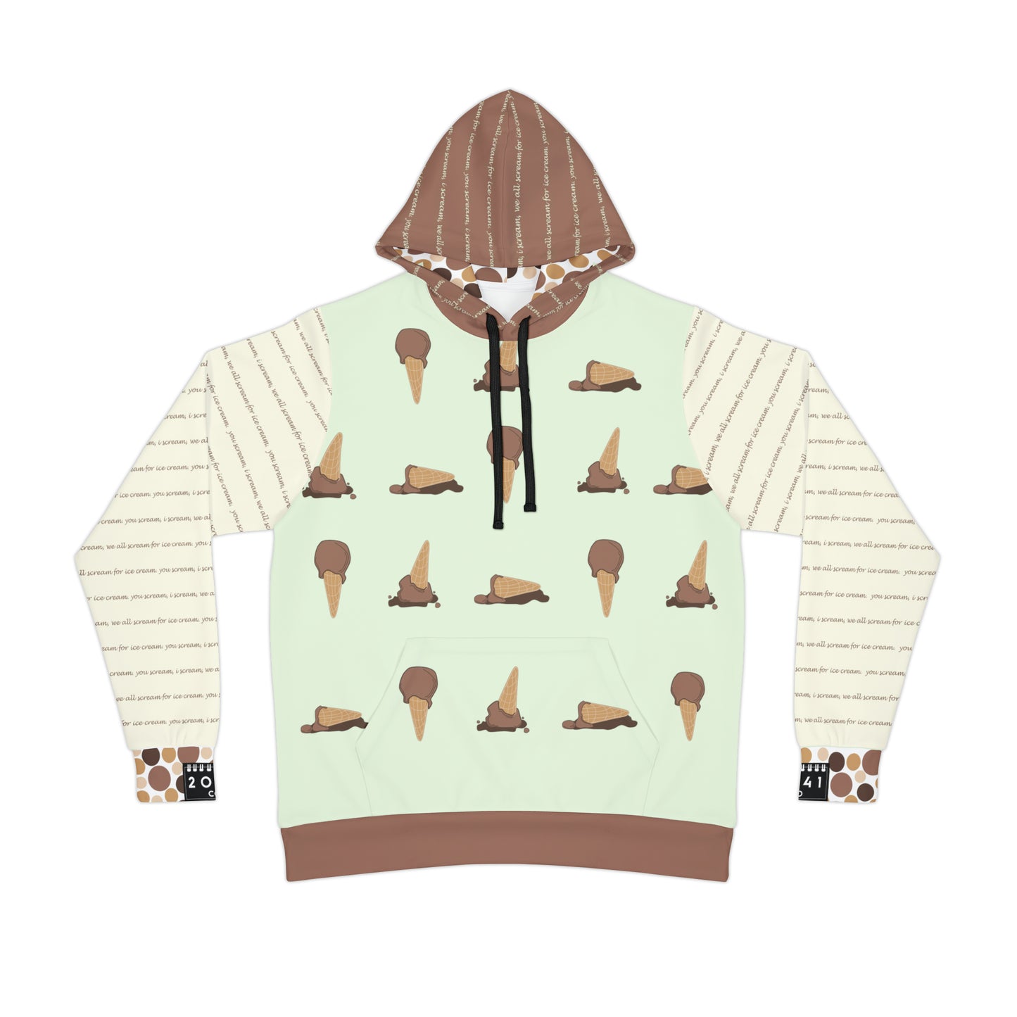 2041 CO ADULT HOODIE ICE CREAM | CHOCOLATE - 2041co