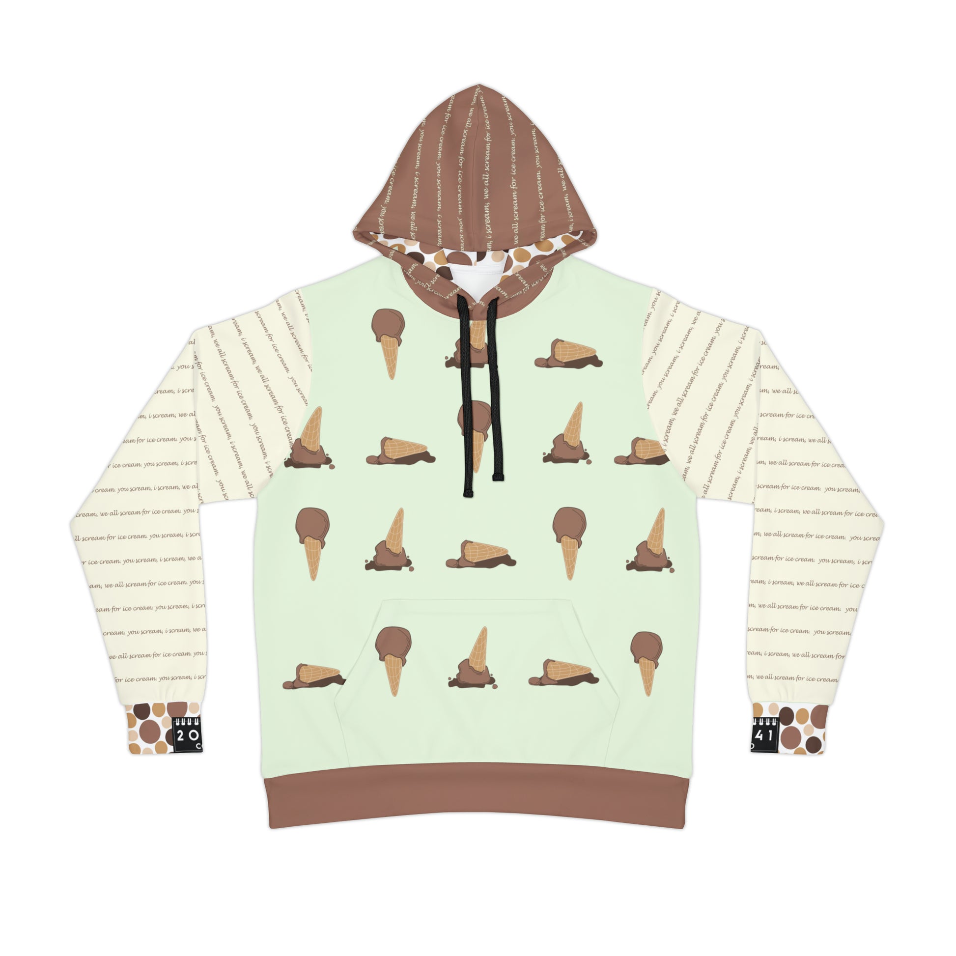 2041 CO ADULT HOODIE ICE CREAM | CHOCOLATE - 2041co