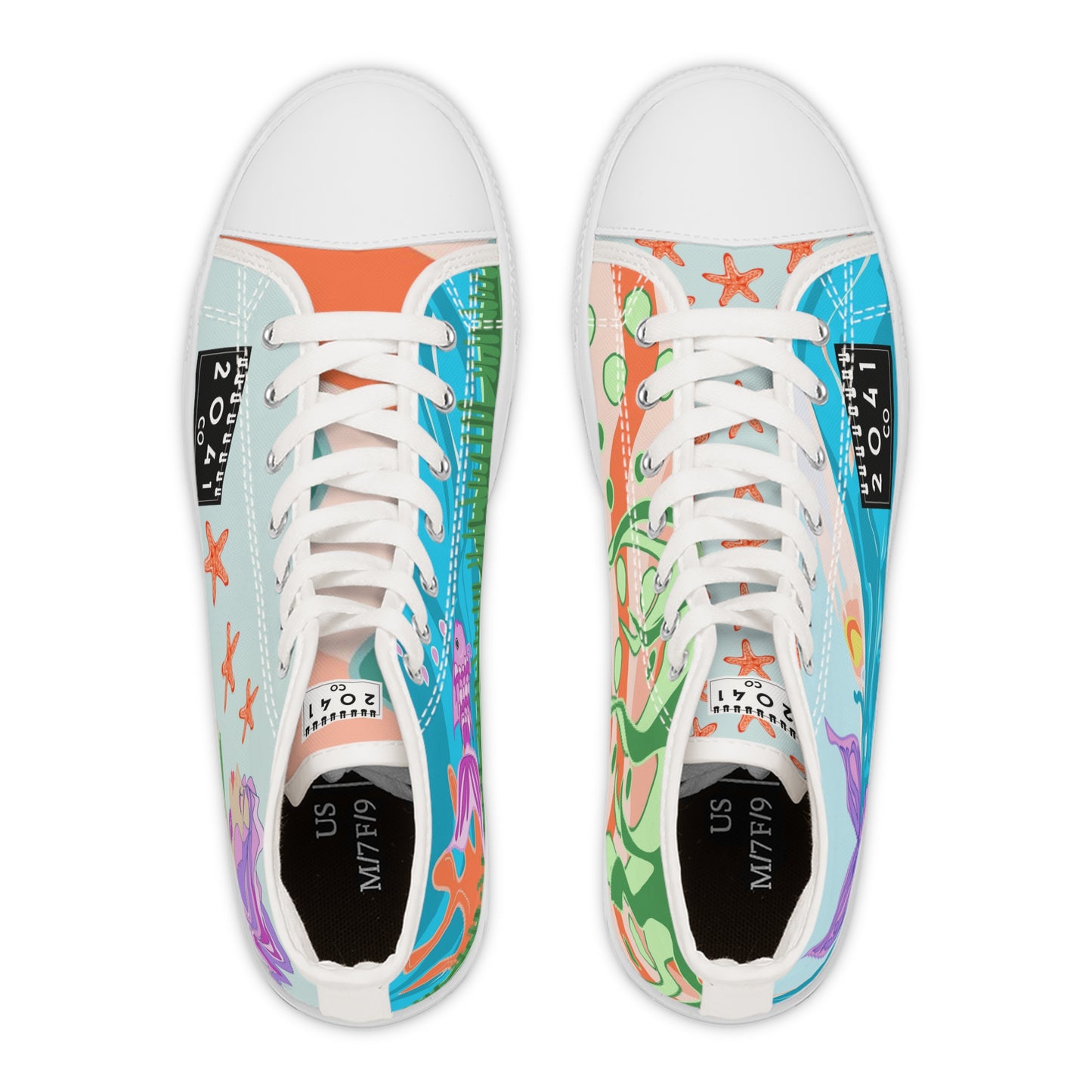 2041 CO WOMEN'S HIGH TOP SNEAKER | MERMAID - 2041co