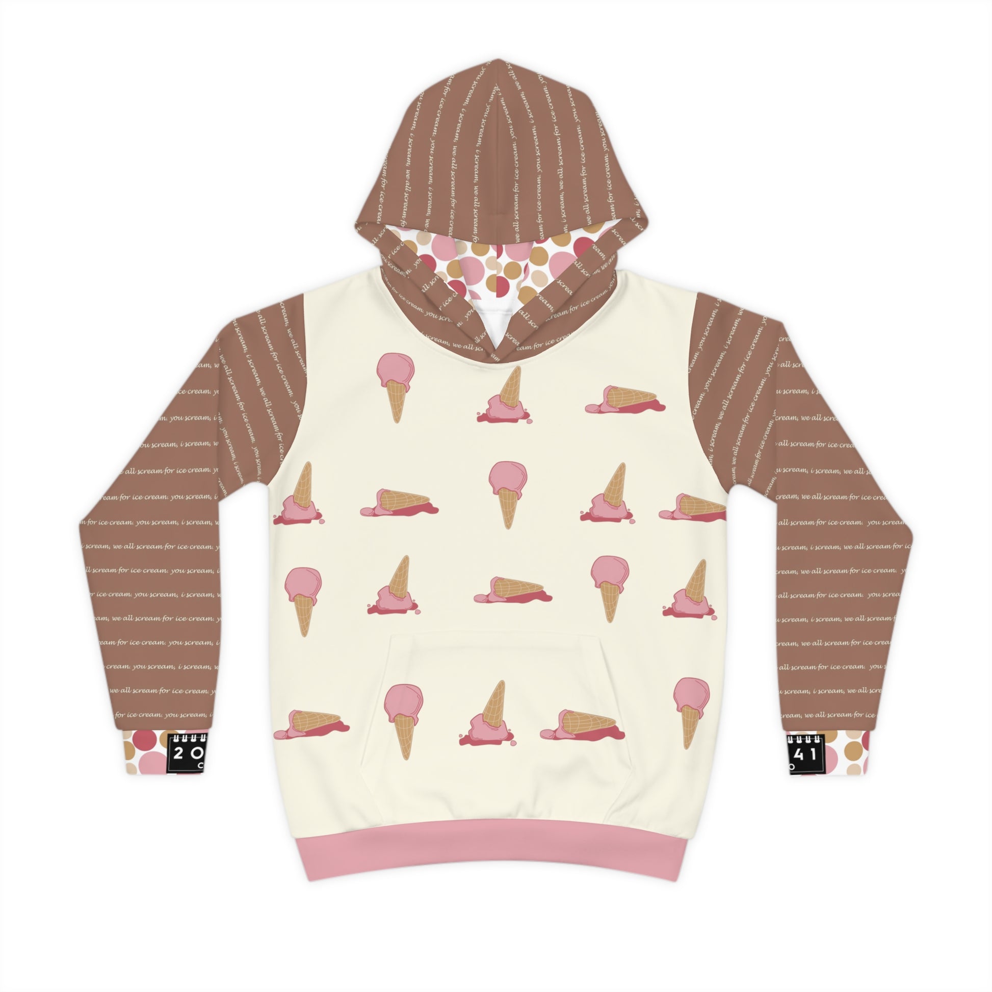 2041 CO CHILDREN HOODIE ICE CREAM | STRAWBERRY - 2041co