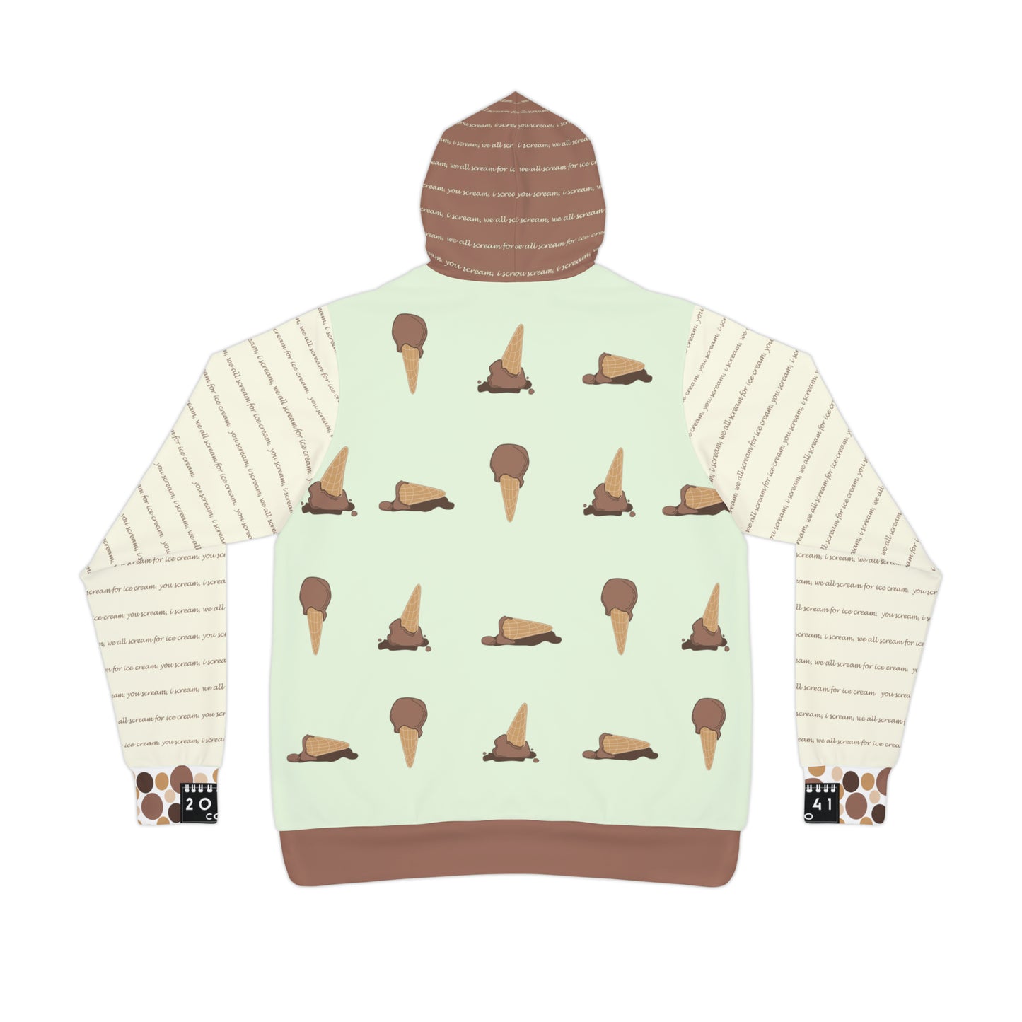 2041 CO ADULT HOODIE ICE CREAM | CHOCOLATE - 2041co