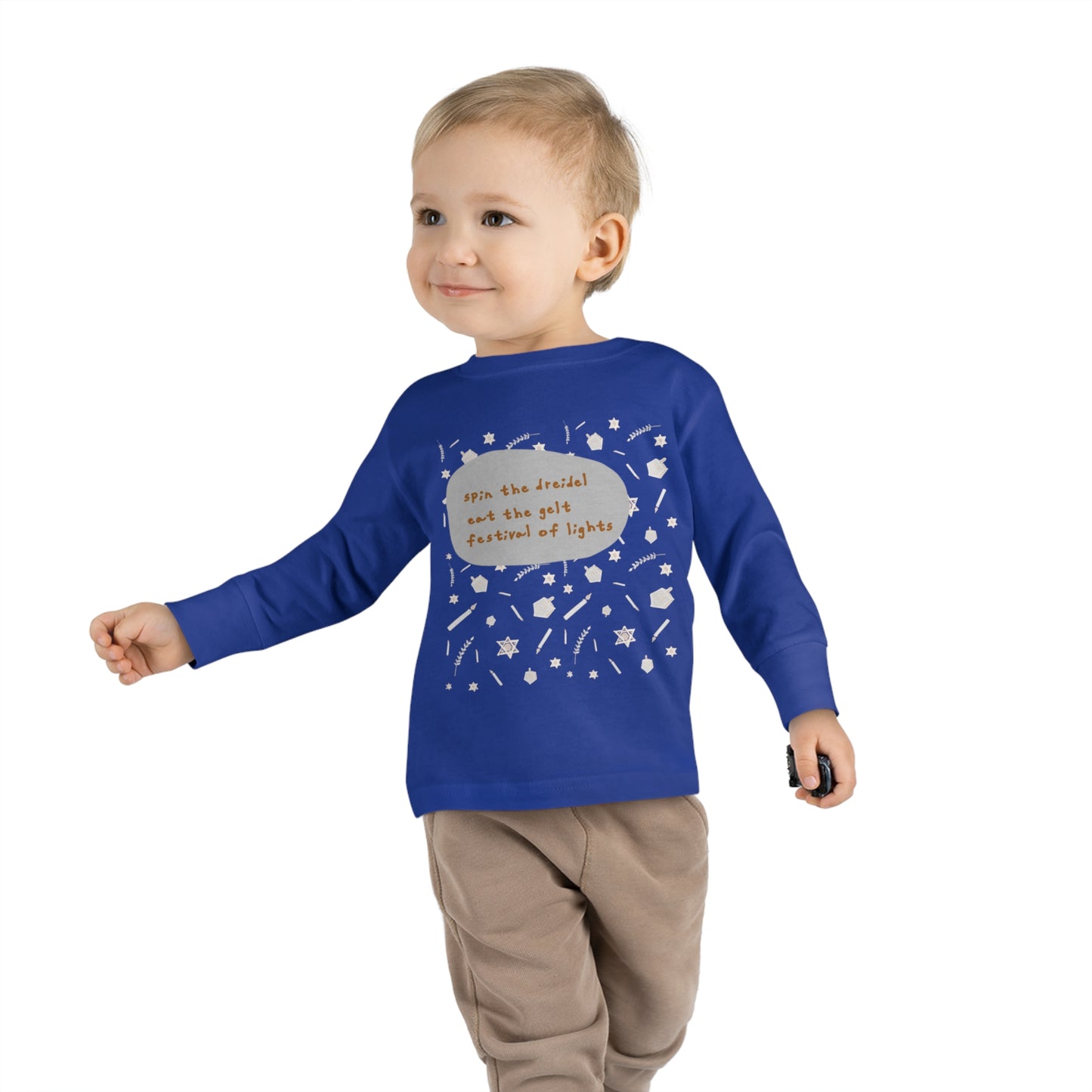 2041 CO TODDLER COTTON HOLIDAY LONG SLEEVE T-SHIRT | HANUKKAH