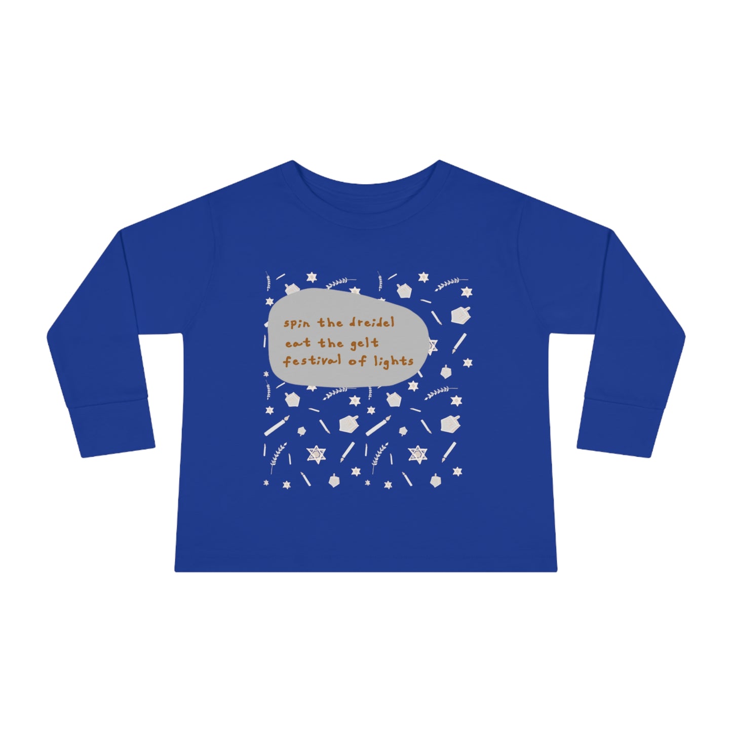 2041 CO TODDLER COTTON HOLIDAY LONG SLEEVE T-SHIRT | HANUKKAH