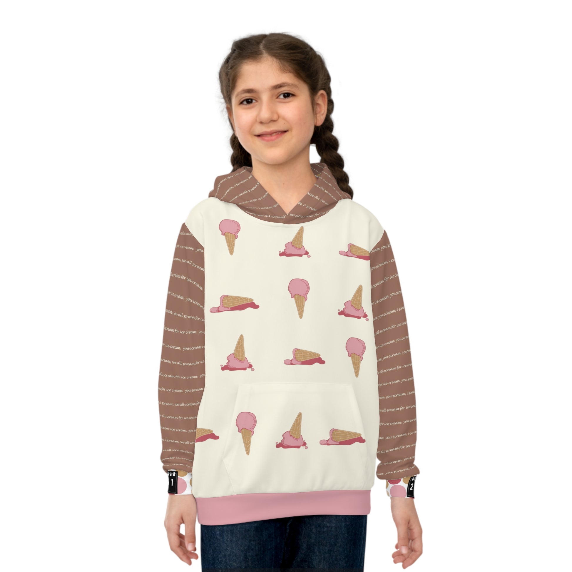 2041 CO CHILDREN HOODIE ICE CREAM | STRAWBERRY - 2041co