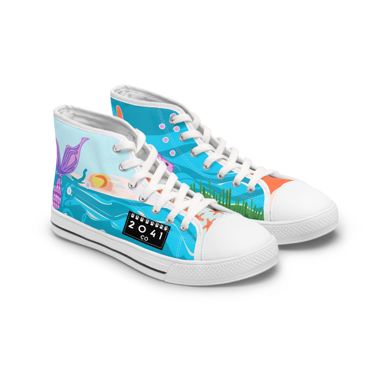 2041 CO WOMEN'S HIGH TOP SNEAKER | MERMAID - 2041co