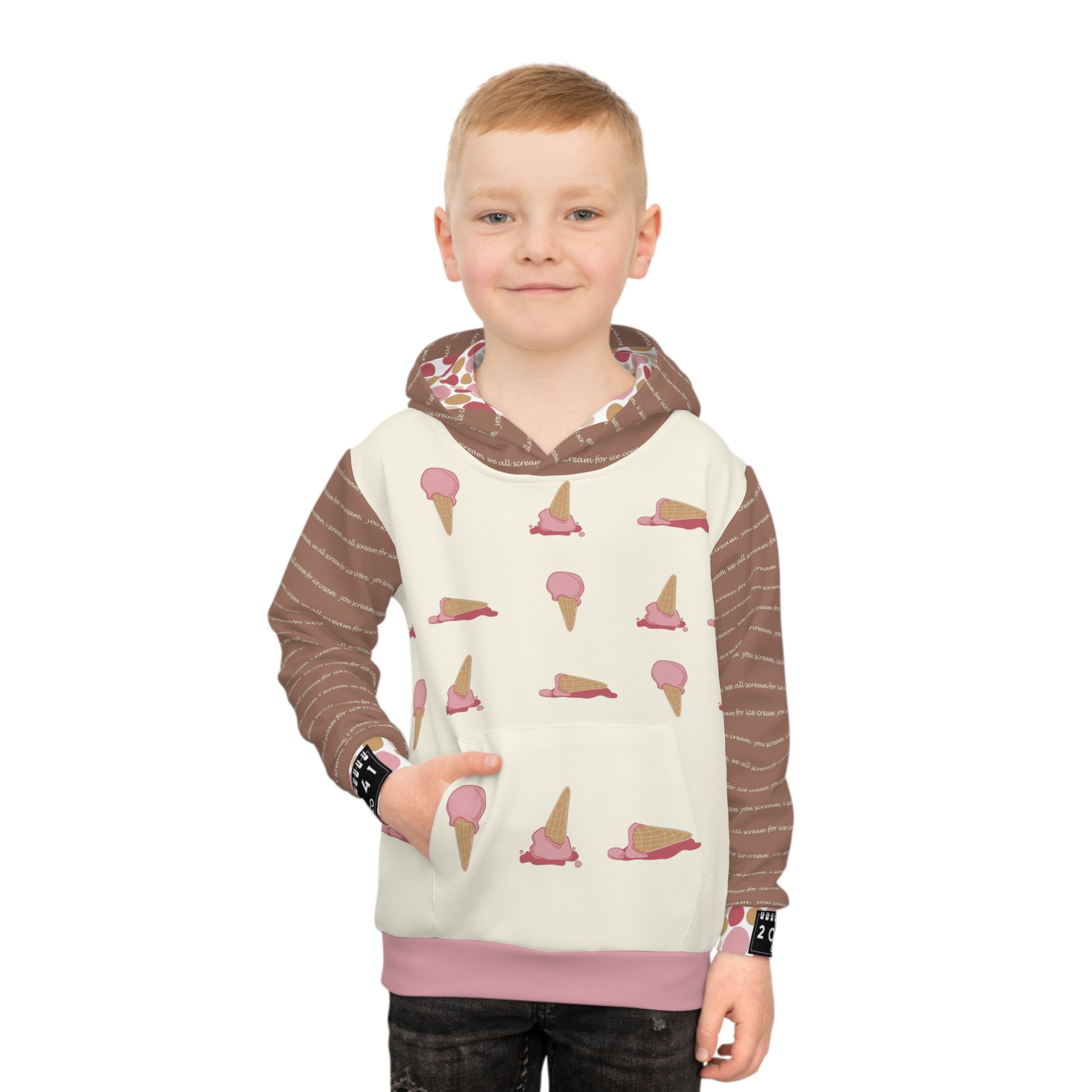 2041 CO CHILDREN HOODIE ICE CREAM | STRAWBERRY - 2041co