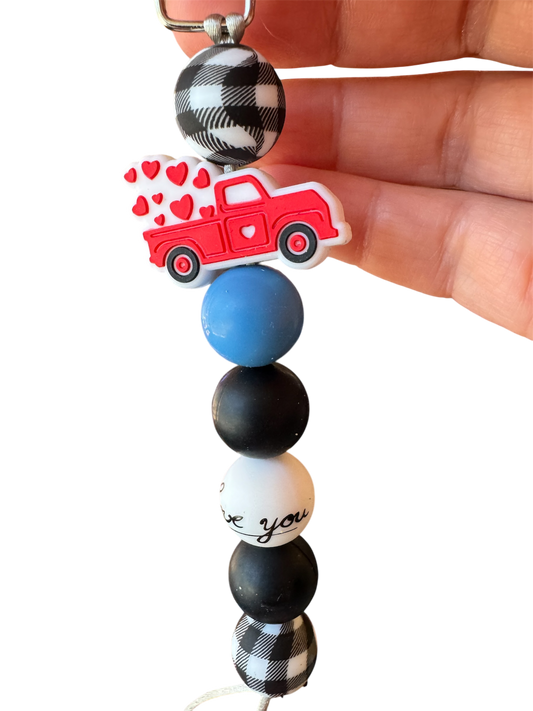 2041 CO SILICONE PACIFIER CLIP | LOVE TRUCK
