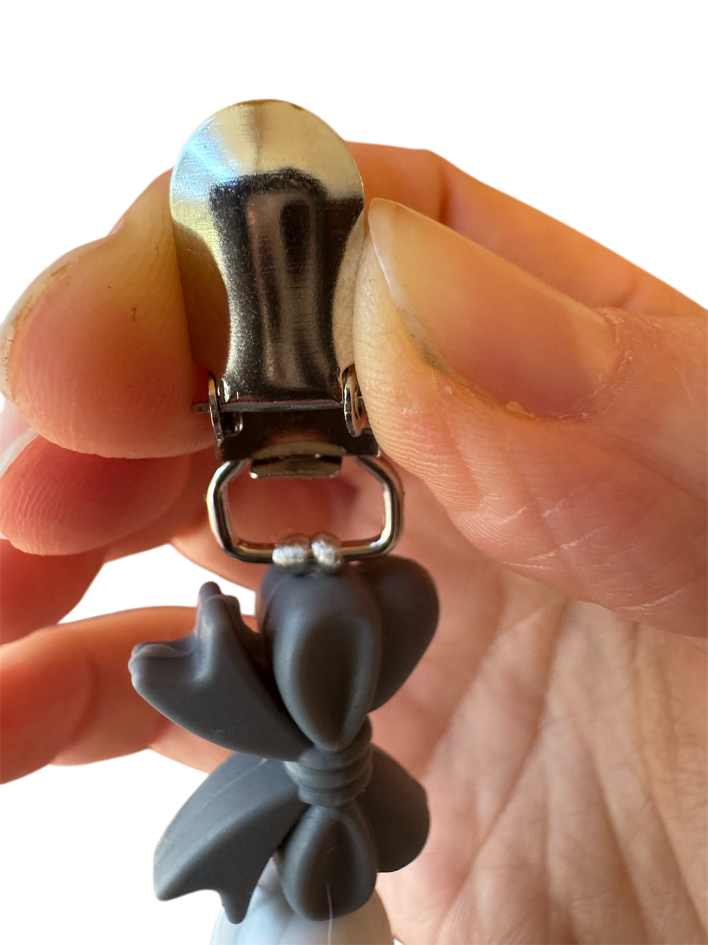 2041 CO SILICONE PACIFIER CLIP | ROSE