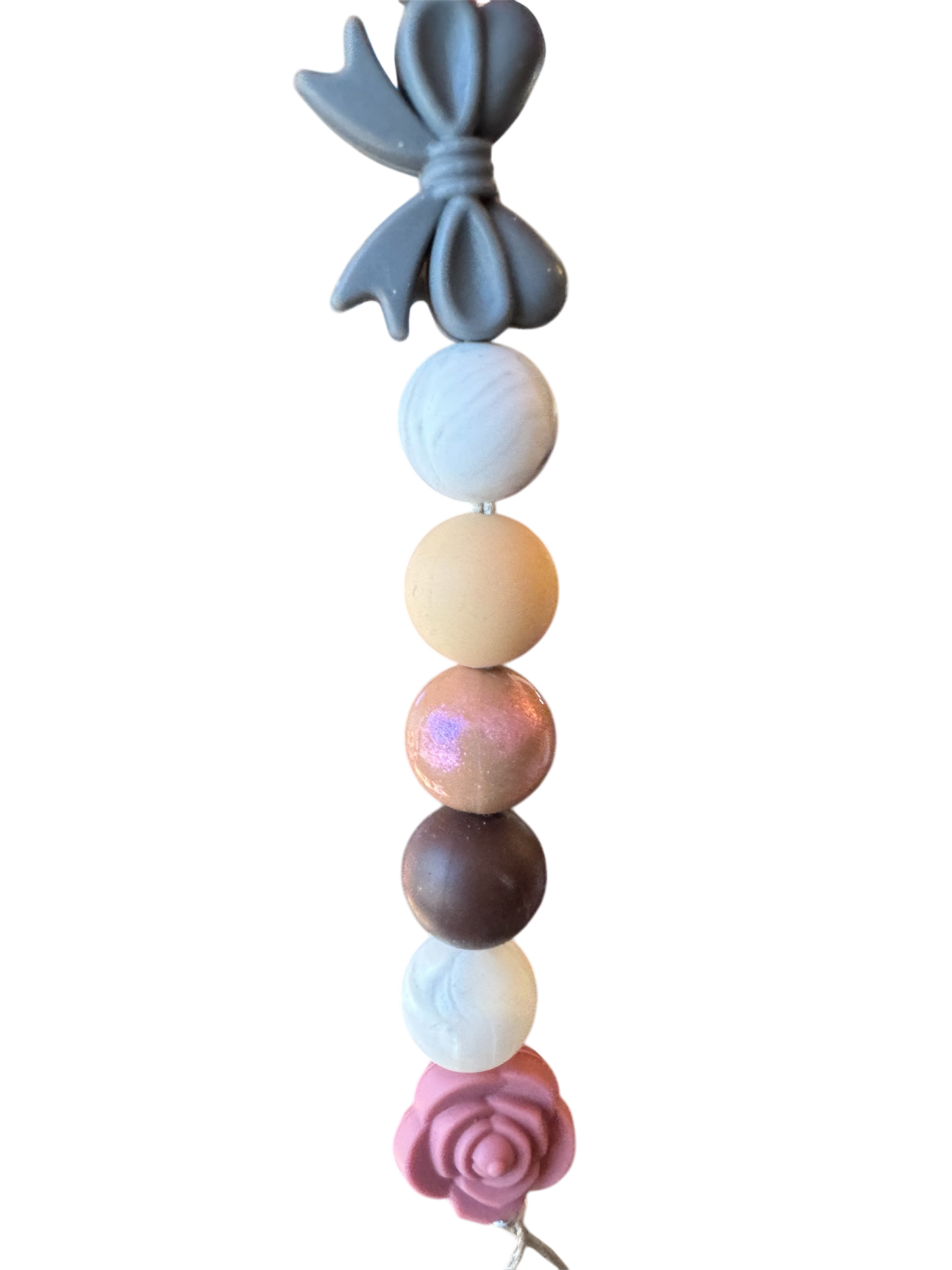2041 CO SILICONE PACIFIER CLIP | ROSE