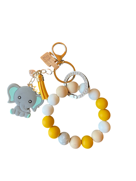 2041 CO MAMA KEYCHAIN WITH TEETHING RING | ELEPHANT