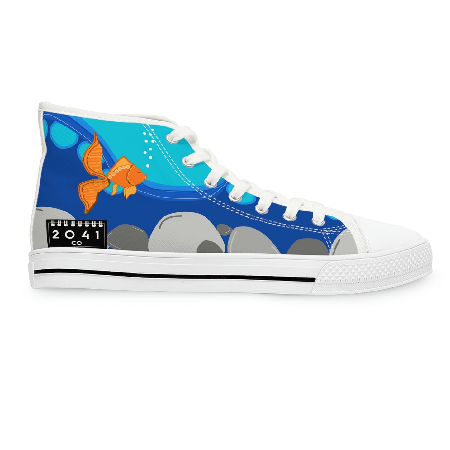 2041 CO WOMEN'S HIGH TOP SNEAKER FISH - 2041co