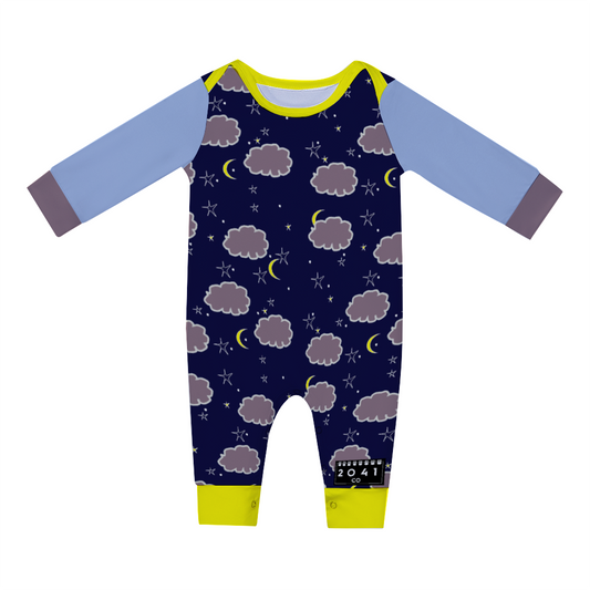 2041 CO BABY LONG ROMPER | BLEEPY SHEEPIE - 2041co