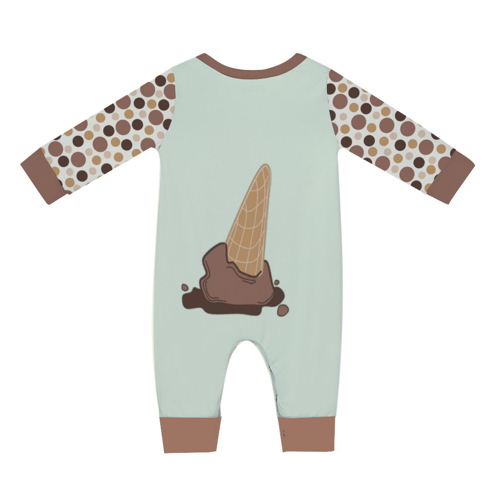 2041 CO BABY LONG ROMPER ICE CREAM | CHOCOLATE - 2041co