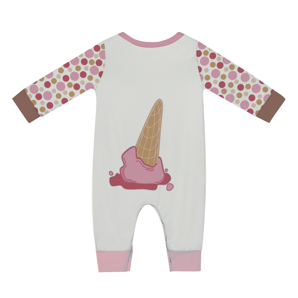 2041 CO BABY LONG ROMPER ICE CREAM | STRAWBERRY - 2041co