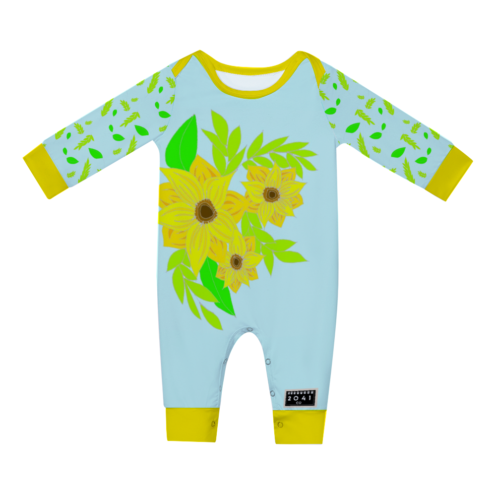 2041 CO BABY LONG ROMPER | SUNFLOWER