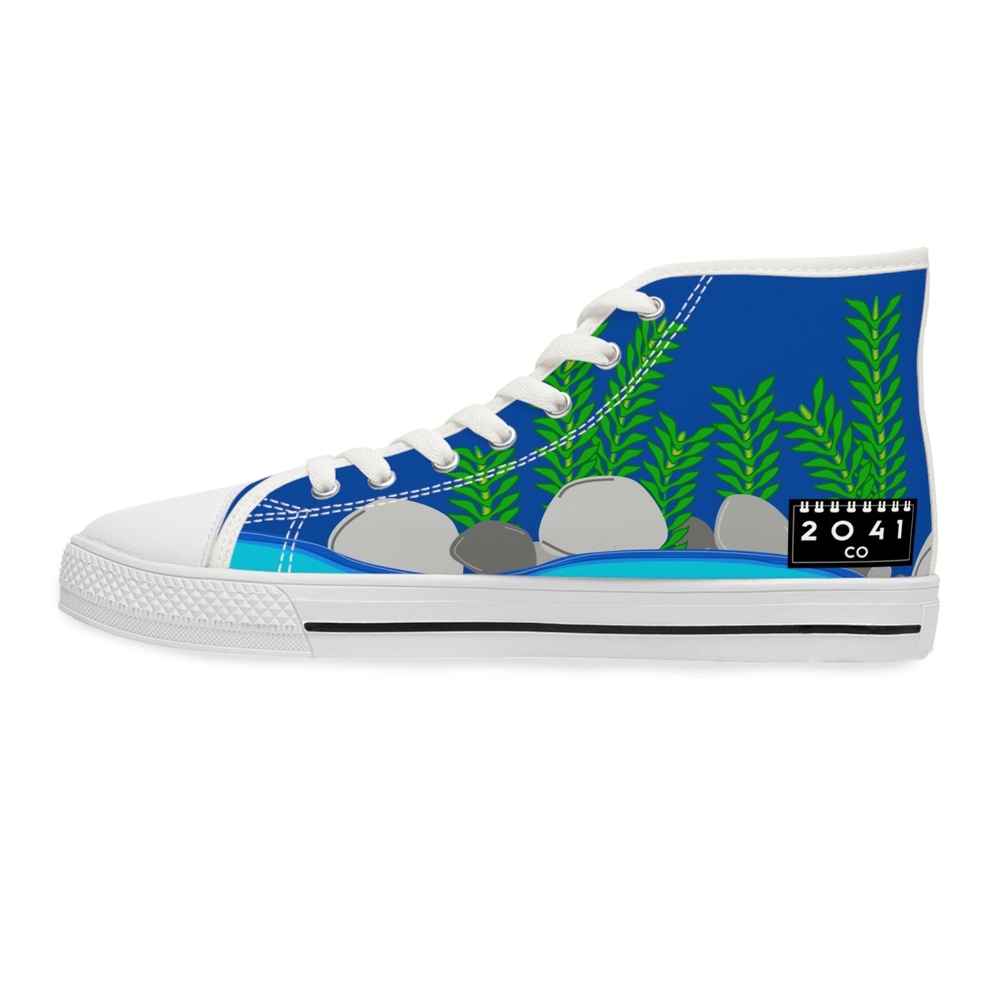 2041 CO WOMEN'S HIGH TOP SNEAKER FISH - 2041co